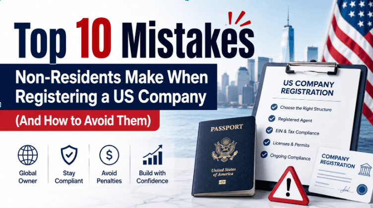 Top 10 Mistakes Non-Residents Make When Registering a US Company (And How to Avoid Them)